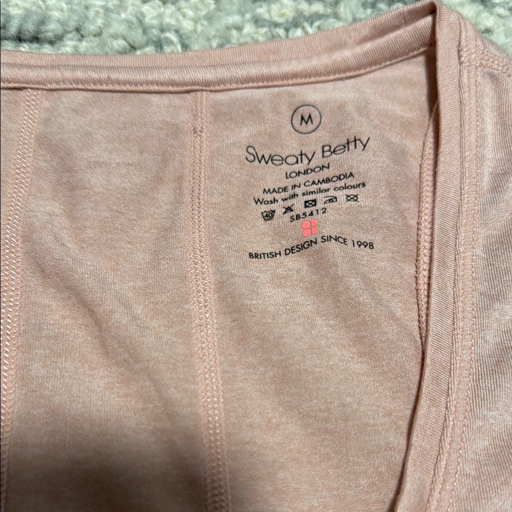 Sweaty Betty Pink Sleeveless Tank Top - Picture 2 of 3
